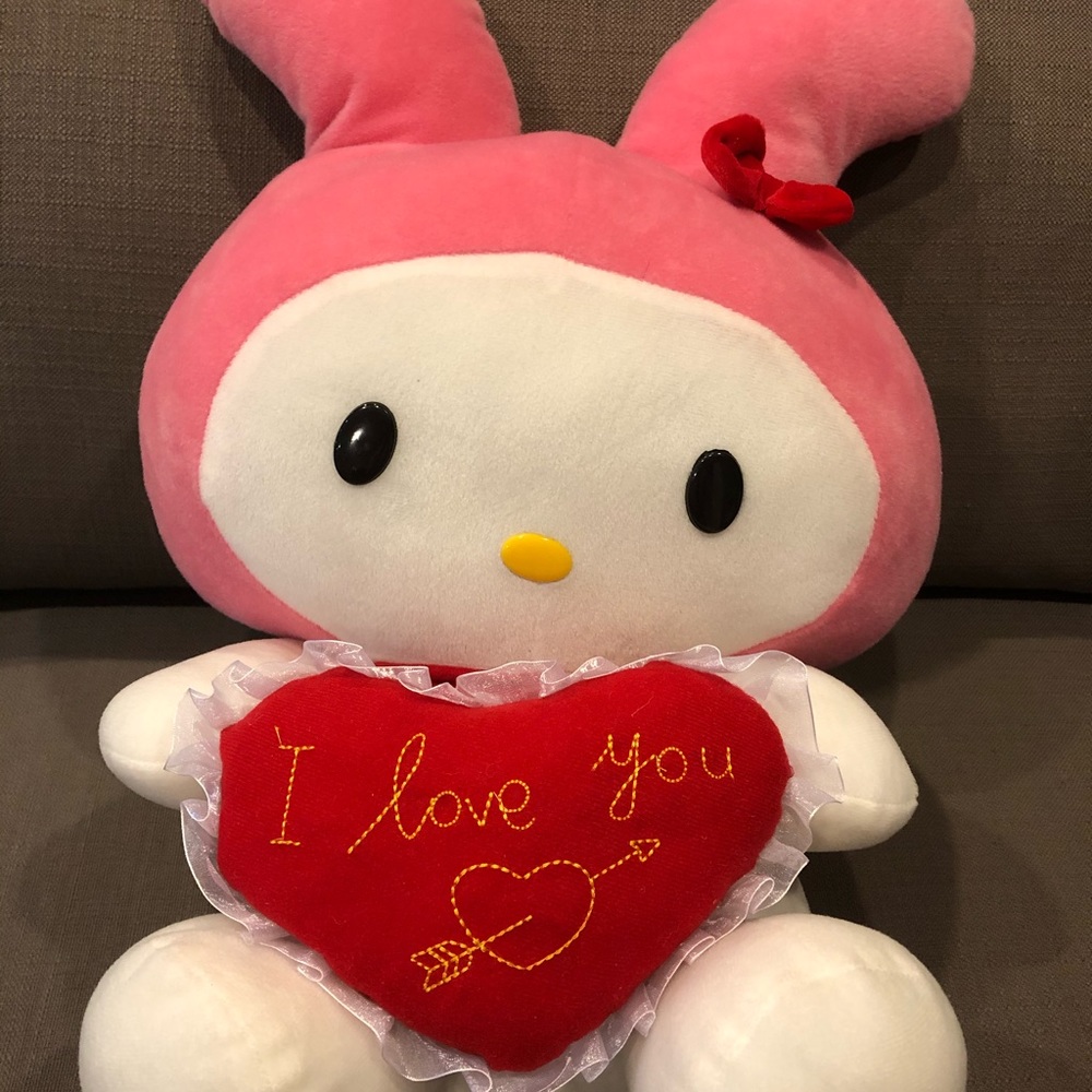 Sanrio Large Giant My Melody I Love You Plushie